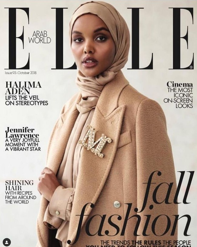 Setelah itu ia pun didapuk sebagai sampul dari berbagai majalah bergengsi dunia. Antara lain, Vogue, Elle, Allure, Glamour, majalah Sports Ilustrated edisi busana renang.  Foto: Dok. Instagram @halima