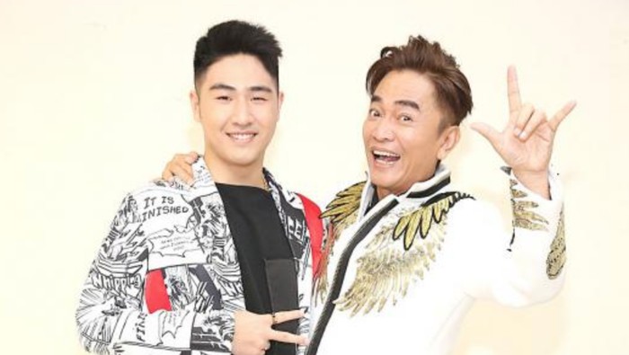 Jacky Wu dan putranya.