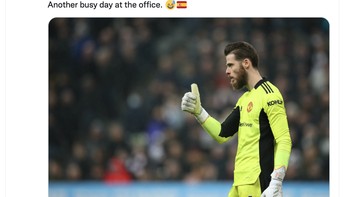 Beberapa pertandingan di mana De Gea sangat berperan krusial menjaga gawang MU. Foto: Twitter