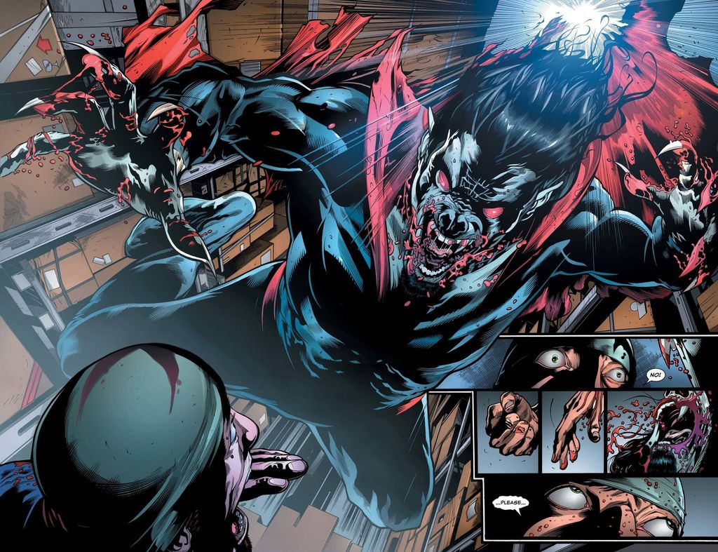 Morbius di komik Marvel dan Spider-Man.