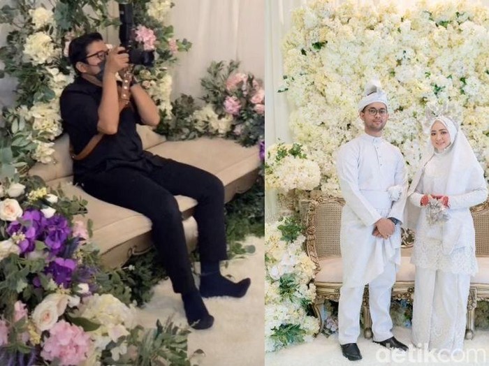 Pengantin yang viral di media sosial. Pengantin yang viral di media sosial.