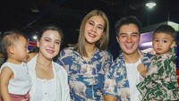Alice Norin dan dua anak perempuannya juga kompak datang ke pesta ulang tahun Kiano. Foto: dok. Instagram baim dan Paula.