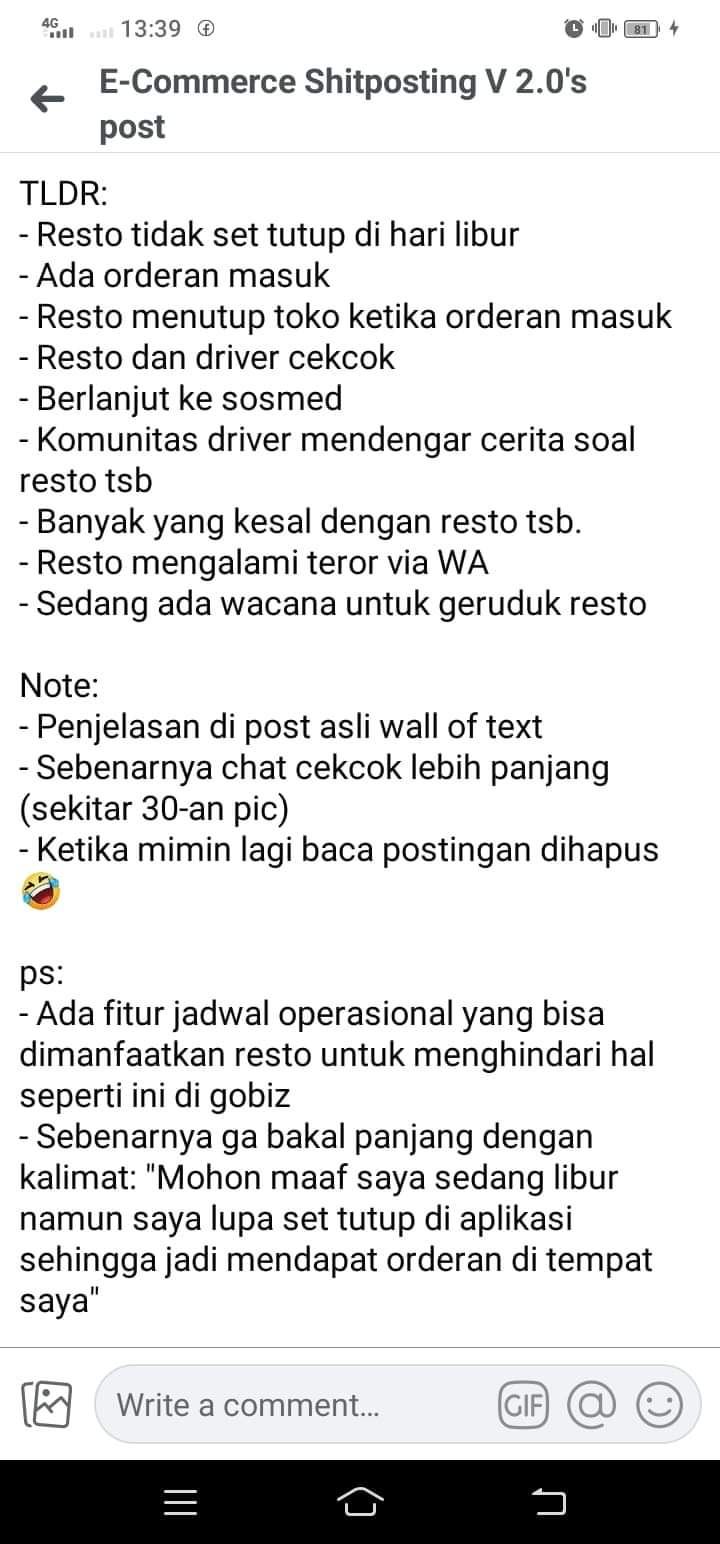 Driver Ojol Cekcok dengan Pemilik Resto karena Restoran Tutup, Ini Kronologinya