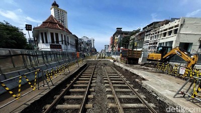 Penampakan Rel Trem Peninggalan Belanda di Proyek MRT