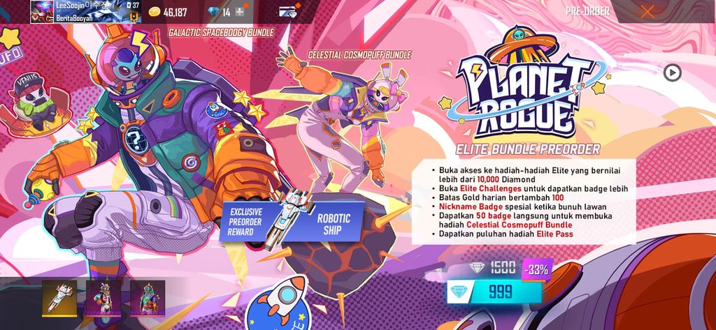 Pre-order Elite Pass Season 44 Free Fire Dibuka, Ada Hadiah Menarik!