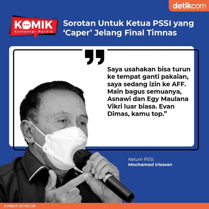 Sorotan Untuk Ketua PSSI yang 'Caper' Jelang Final Timnas (Tim Infografis detikcom) Sorotan Untuk Ketua PSSI yang 'Caper' Jelang Final Timnas (Tim Infografis detikcom)