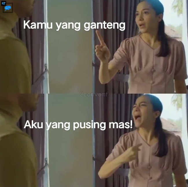 Risiko punya pacar atau suami ganteng ya gini deh, banyak cewek yang melirik. Tapi kalau udah dasarnya setia ya tetep aja nggak akan kepincut sama cewek lain sih.. Foto: twitter.com/convomf