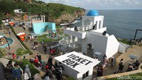 Begini suasana Heha Ocean View yang berlokasi di Panggang, Gunungkidul, Yogyakarta, Kamis (30/12/2021).