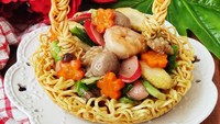 Restoran Chinese food biasanya juga menyajikan menu ini. Namanya tamie capcay atau sering disebut sebagai ifumie. Tentu lebih mengenyangkan karena disajikan bersama mie yang renyah gurih. Ini dia resep tamie capcay. Foto: Liem Ing