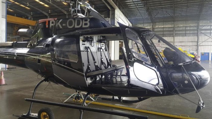 Helikopter tipe AS350B3 milik PT Airfast Indonesia yang sempat hilang kontak (Foto: Dok Polda Papua)