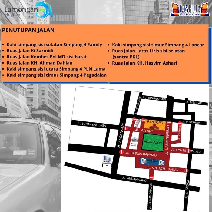 Ini Ruas Jalan Seputar Alun-alun yang Ditutup Saat Malam Pergantian Tahun
