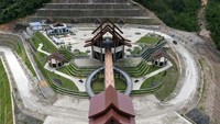 Bendungan Ladongi di Kabupaten Kolaka Timur, merupakan bendungan pertama di Sulawesi Tenggara (Sultra), diresmikan Presiden Joko Widodo pada Selasa (28/12/2021).