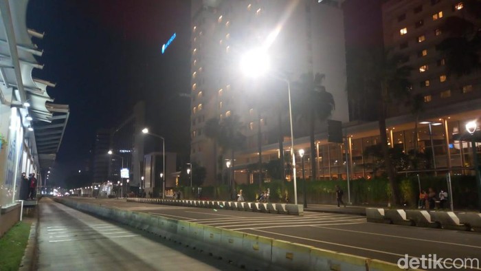 Kawasan Bundaran HI saat Crowd Free Night.