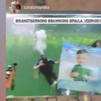 Tak tanggung-tanggung, Baim Wong dan Paula sampai menyewa seluruh area di Ancol untuk merayakan ulang tahun anak tercintanya. Perayaan ulang tahun tersebut tampak dihadiri para artis dan anak-anaknya. Foto: Instagram/baimwong