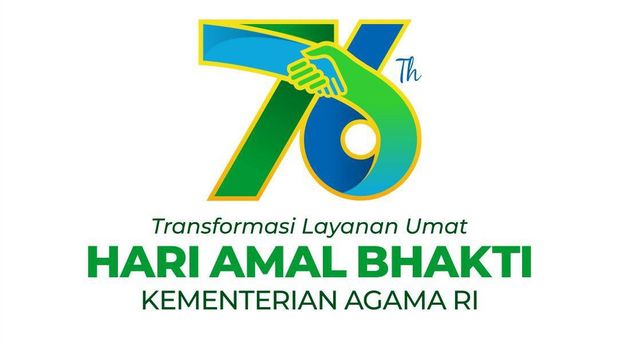 Logo Hari Amal Bhakti Kemenag ke-76