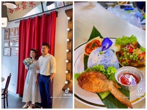 Pasangan Ini Nikah di Kedai Kopi, Temanya Vintage dan Menunya Nasi Lemak