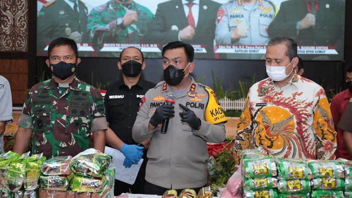 Polda Sumut Ungkap 6.098 Kasus Narkoba Selama Tahun 2021