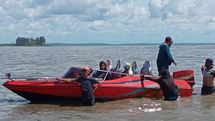 Speed Boat yang Hilang di Perairan Asmat Papua (Wilpret-detikcom)