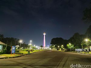 Jelang Crowd Free Night, Begini Suasana di Kawasan Monas