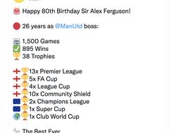 Sir Alex Ferguson Ultah ke-80 Bikin Heboh Linimasa