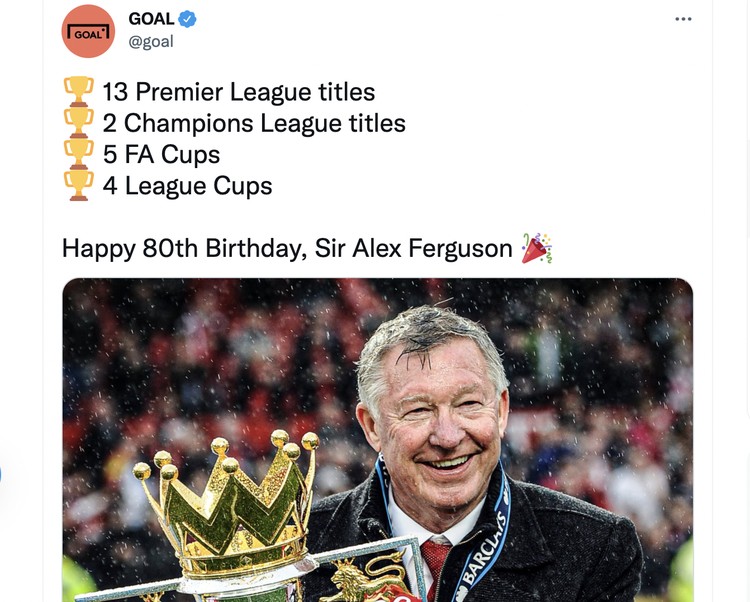 Alex Ferguson Ultah