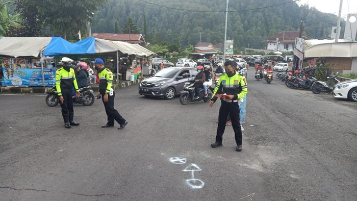 Lokasi kecelakaan motor vs mobil di Kalisoro, Tawangmangu, Karanganyar