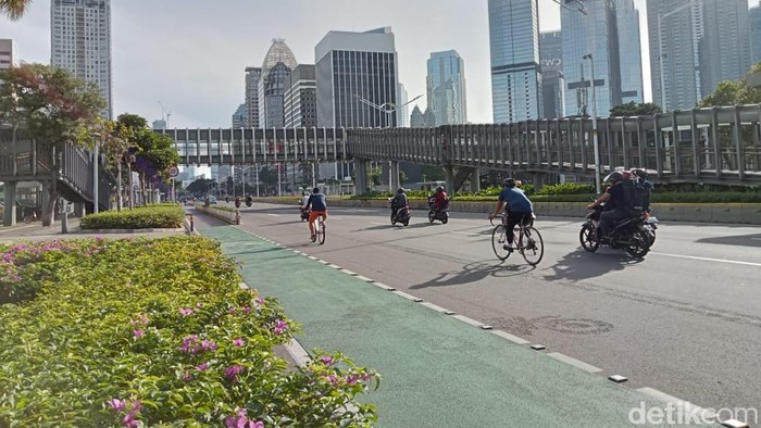 Pesepeda di Sudirman-Thamrin (Anggi Muliawati/detikcom)