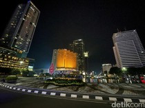 Tersisa Pemain Inti, Lalu Lintas di Bundaran HI Saat Malam Takbiran Lancar