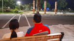 Potret Suasana Sepi Alun-alun Sumedang Saat Malam Tahun Baru