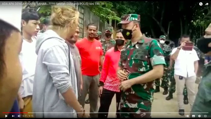 Screenshot Video Habib Bahar dengan Orang yang Disebut Brigjen TNI Achmad Fauzi