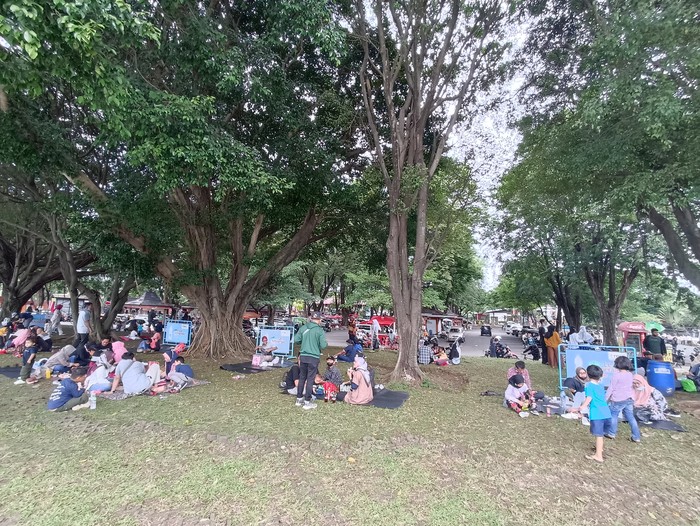 Suasana TMII pada 1 Januari 2022 (Wildan-detikcom)