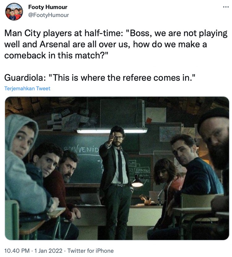 Meme Meme Arsenal vs Manchester City