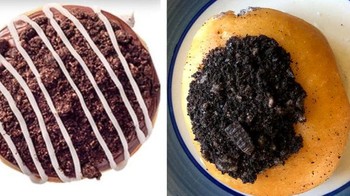 Donat yang dipajang di situs dibandingkan yang diterima. Foto: Reddit