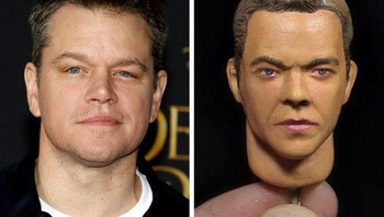 Matt Damon asli vs action figure. Foto: Reddit