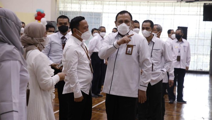 Ketua KPK Firli Bahuri di Apel Awal Tahun. (Foto: Azhar/detikcom)