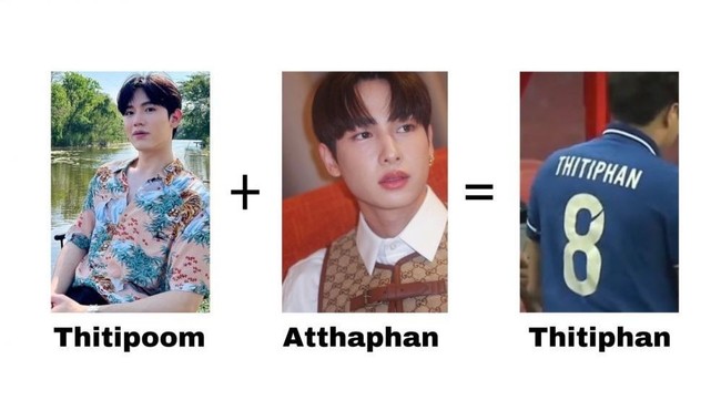 Ternyata ini asal mula nama pemain Timnas Thitiphan. Gabungan dari nama artis Thailand, Thitipoom Techaapaikhun dengan Atthaphan Phunsawat. Foto: twitter.com/wishicloudx