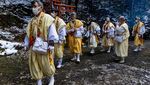 Para Penyembah Hutan di Jepang Gelar Ritual Tahun Baru