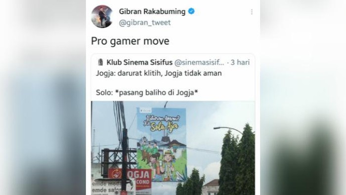 Viral baliho iklan wisata aman Kota Solo dipasang di Yogyakarta dikaitkan dengan maraknya klithih.