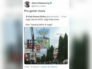 Baliho Wisata Aman Solo Terpampang di Yogya, Netizen Kaitkan dengan Klitih