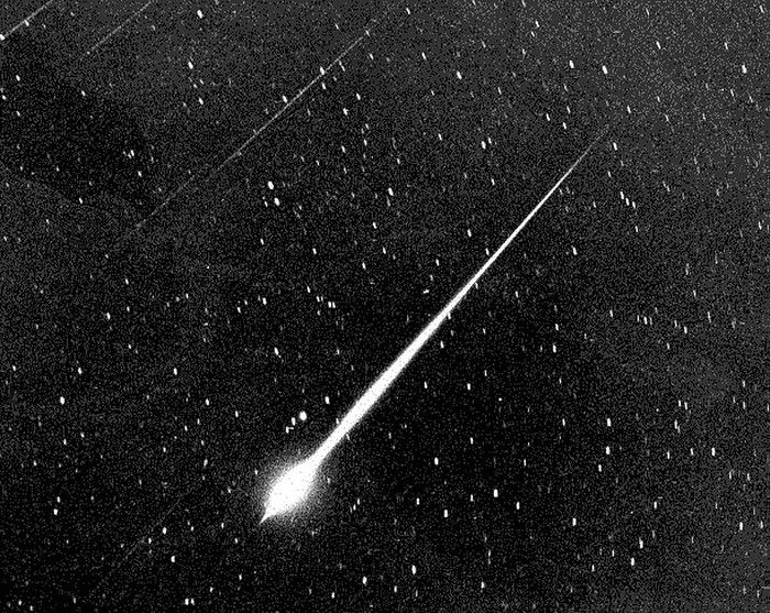 This Bright Leonid Fireball Is Shown During The Storm Of 1966 In The Sky Above Wrightwood, Calif. The Leonids Occur Every Year On Or About Nov. 18Th And Stargazers Are Tempted With A Drizzle Of 10 Or 20 Meteors Fizzing Across The Horizon Every Hour. But Every 33 Years A Rare And Dazzling Leonids Storm Can Occur But, Astronomers Believe The 1999 Edition Of The Leonids Probably WonT Equal 1966, Which Peaked At 144,000 Meteors Per Hour. (Courtesy Of  (Photo By Nasa/Getty Images)