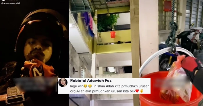 Mager Ambil Makanan, Pembeli Ini Pakai Ember Buat Bawa Makanan