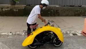 Potret Motor Imut Kuning Mentereng yang Curi Perhatian Warganet, Sudah Laku Rp 9,5 Juta