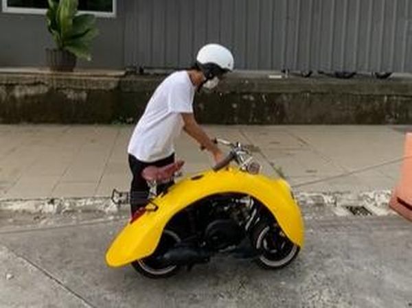 Potret Motor Imut Kuning Mentereng yang Curi Perhatian Warganet, Sudah Laku Rp 9,5 Juta