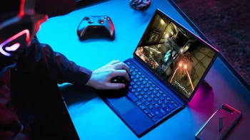 Tidak hanya laptop layar lipat, Asus juga memamerkan tablet gaming ROG Flow X13. Tablet yang ditenagai prosesor Intel Core 19-12900H ini bisa dihubungkan dengan GPU Nvidia GeForce RTX 3080 atau AMD Radeon RX 6850M XT. Foto: Dok. Asus