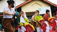 Jaran Kepang Ramaikan Vaksinasi Anak di SLB Demak