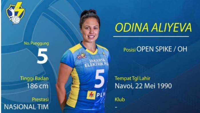 Pemain asing Jakarta Elektrik PLN Odina Aliyeva