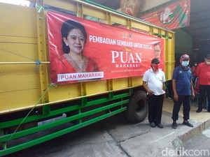 Dikirim Pakai Truk! Kader PDIP Bagikan Beras Bergambar Puan di Solo