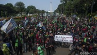 Begini suasana terkini di kawasan Patung Kuda Arjuna Wijaya, Jakarta Pusat.