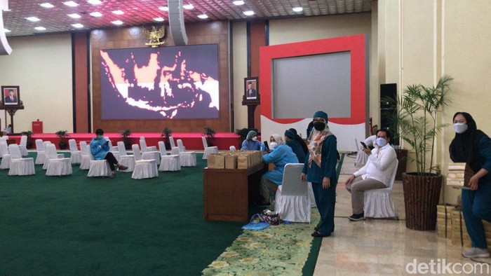 Vaksinasi anak di DPR RI (Firda Cynthia Anggrainy/detikcom).