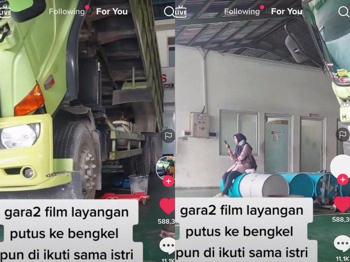 Viral gara-gara nonton film Layangan Putus, istri ikut suami ke bengkel. Viral gara-gara nonton film Layangan Putus, istri ikut suami ke bengkel.